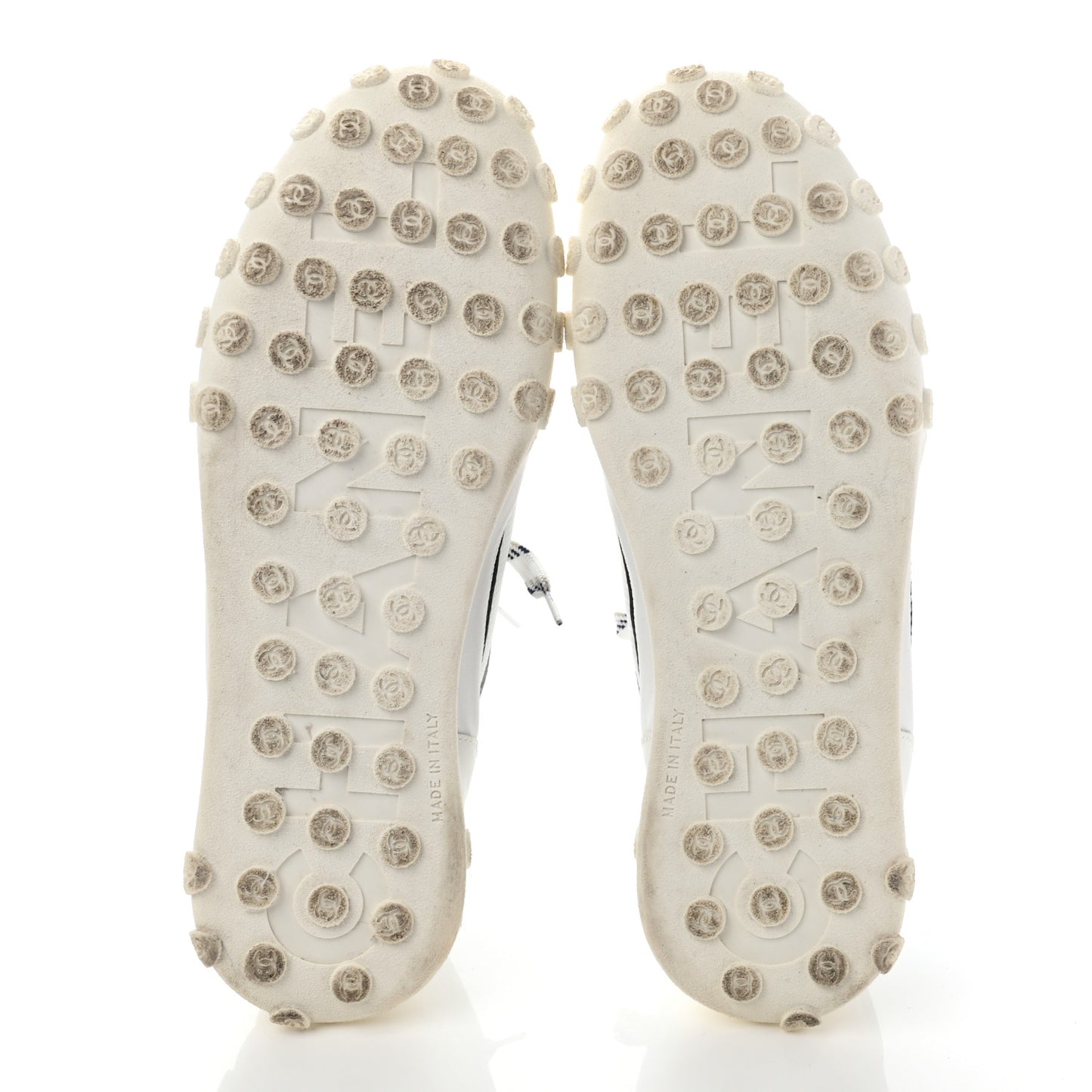 Calfskin Mesh Lycra Womens Logo Sneakers 39.5 White