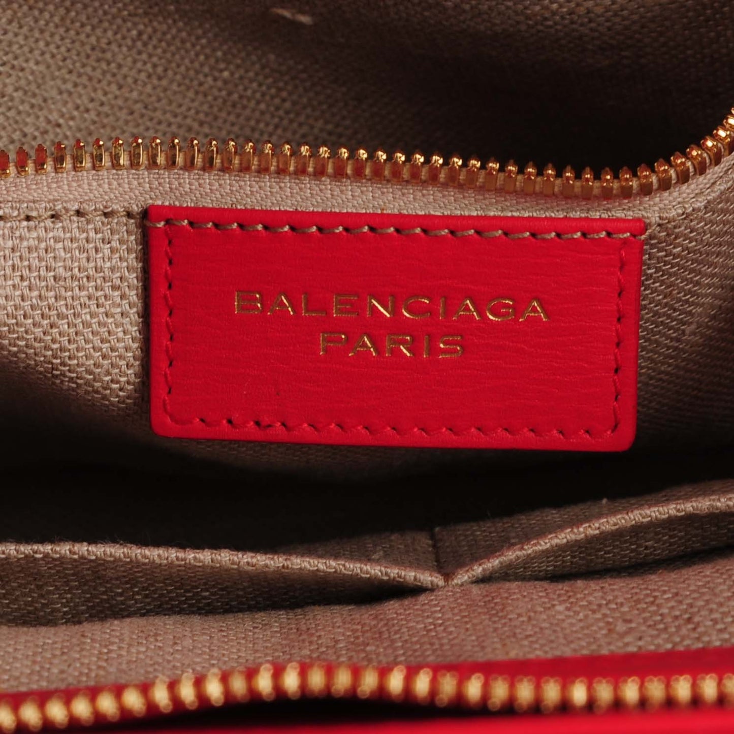 Karung Calfskin Padlock Nude Work S Top Handle Rouge Cherry