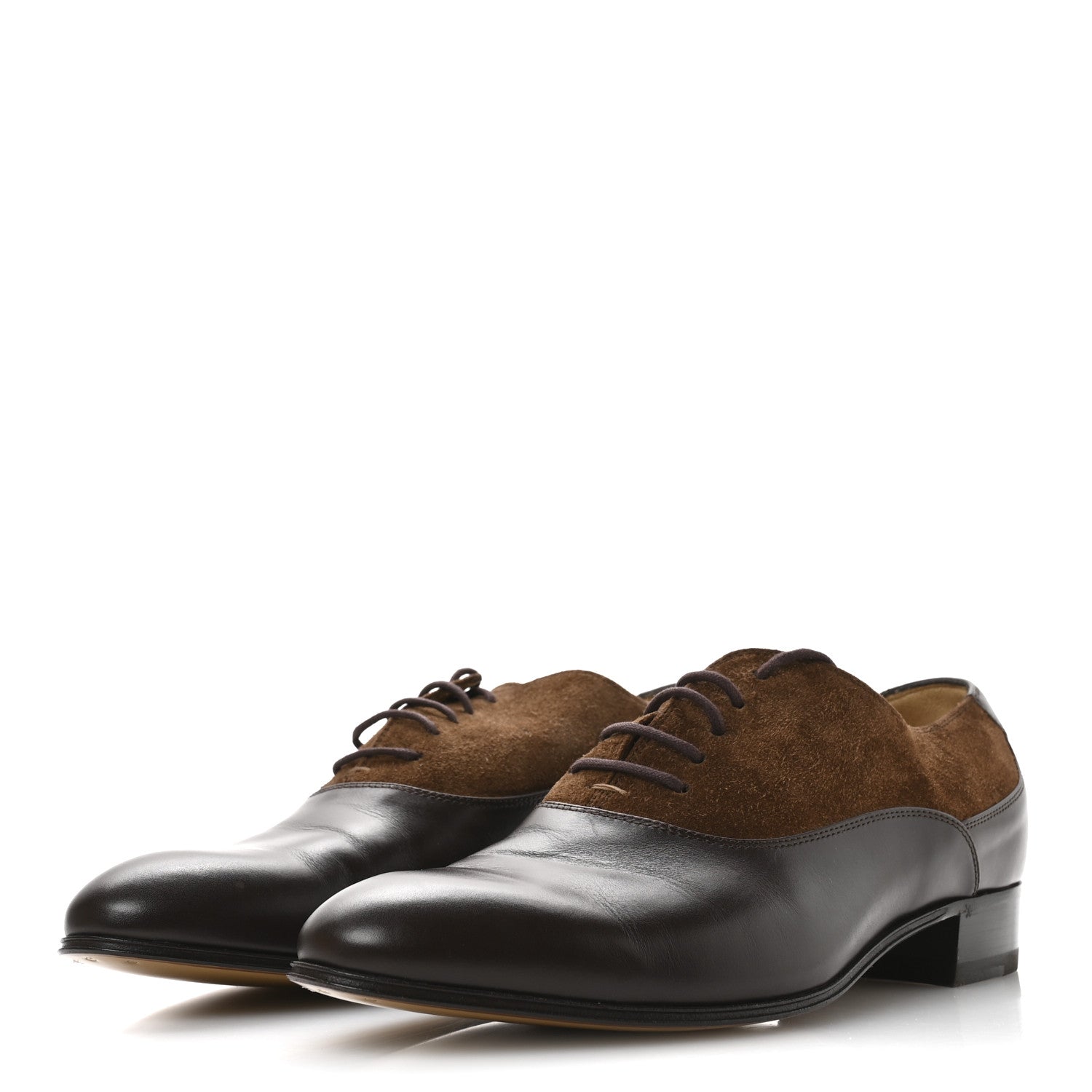 Gucci New Waxed Calfskin Supersofty Oxfords 10 Cocoa Brown Sugar 4 of 9