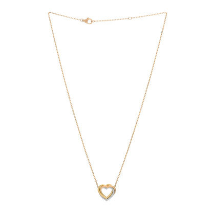 Cartier 18K Pink Yellow White Gold Trinity Heart Necklace 2 of 3