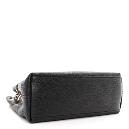 Gucci Pebbled Calfskin Small Soho Chain Shoulder Bag Black 5 of 13
