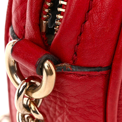 Gucci Pebbled Calfskin Mini Soho Chain Bag Tabasco Red 11 of 13