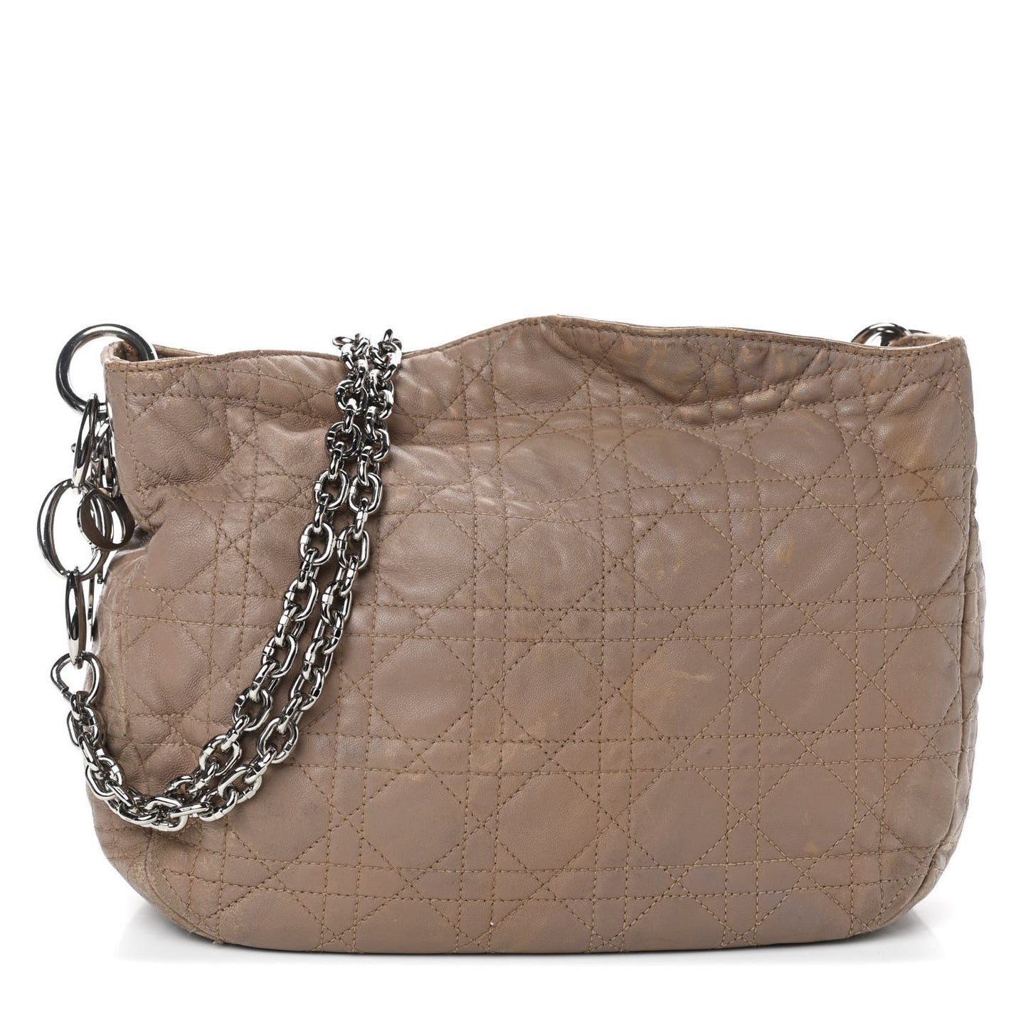Lambskin Cannage Dior Soft Shoulder Bag Beige