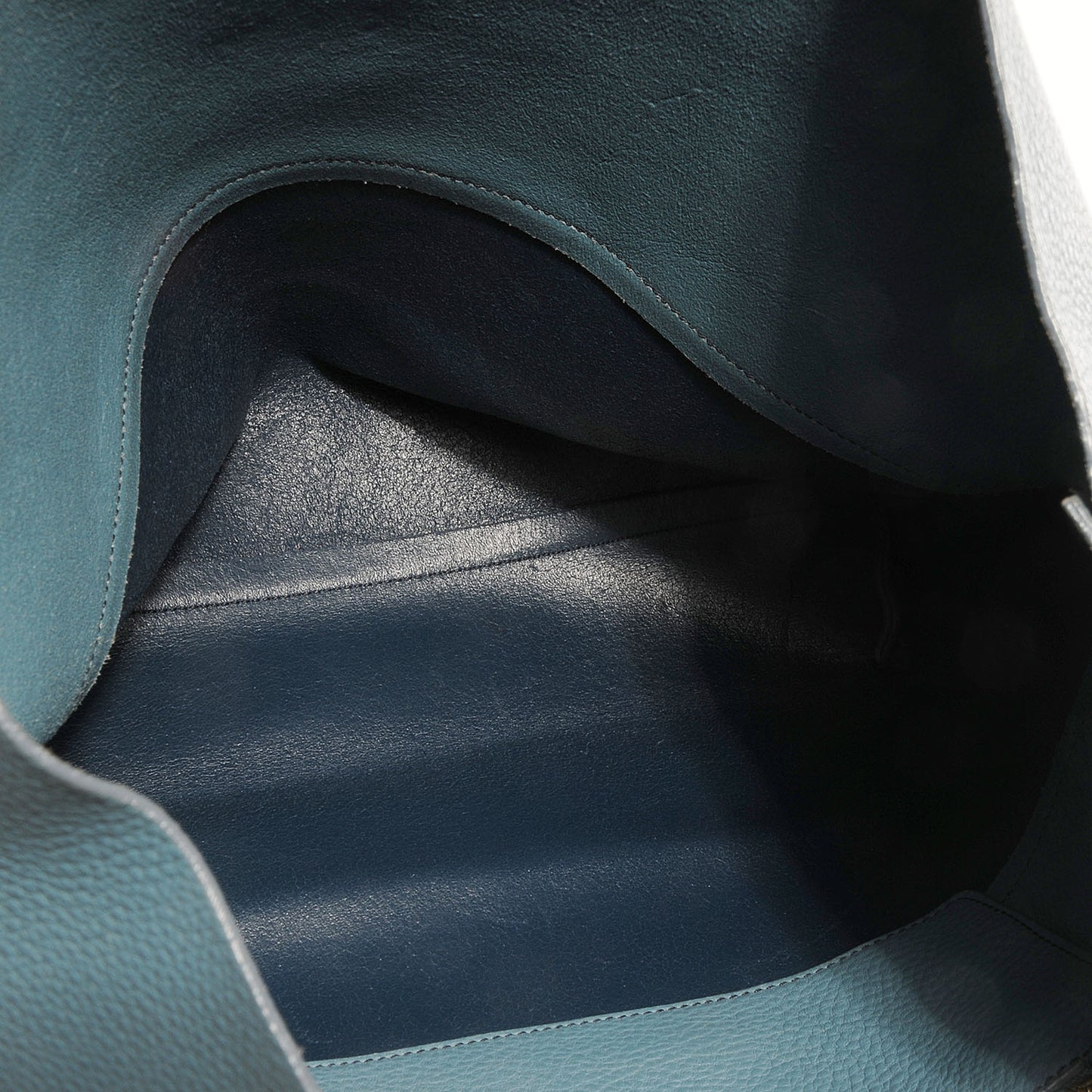 Vitello Daino Bi-Color Shopping Tote Blue