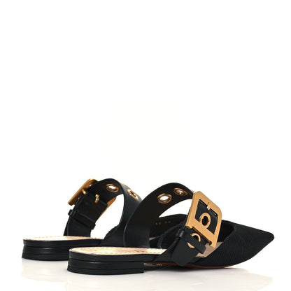Christian Dior Technical Fabric D-Dior Ballerina Flat Mule 36 Black 4 of 9
