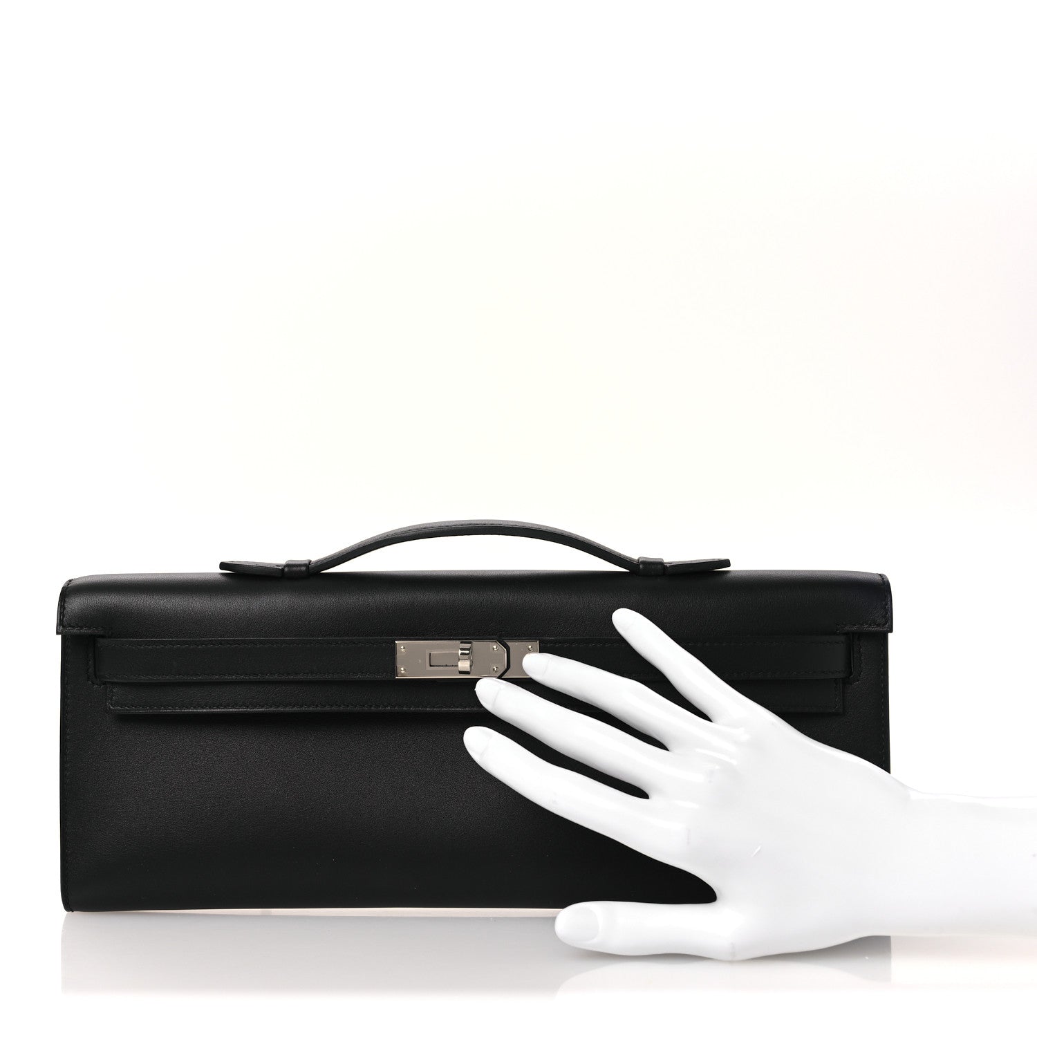 Hermes Swift Kelly Cut Clutch Pochette Black 2 of 13