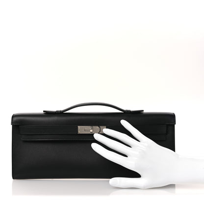 Hermes Swift Kelly Cut Clutch Pochette Black 2 of 13