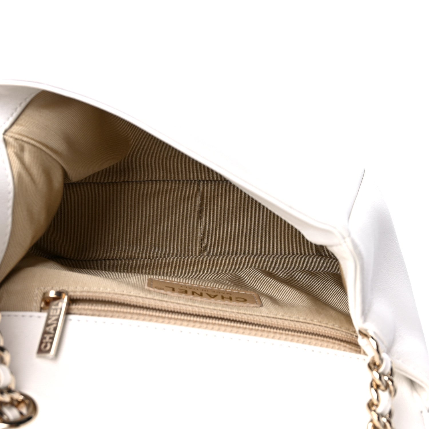Chanel Lambskin Quilted Studded Beauty Begins Flap White 5 of 10