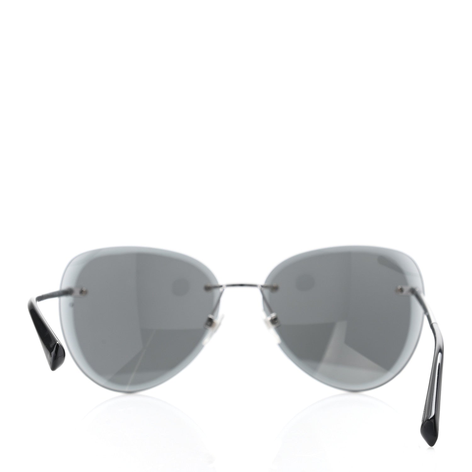 Chanel Mirrored Pilot Sunglasses 4239 Silver 5 of 10