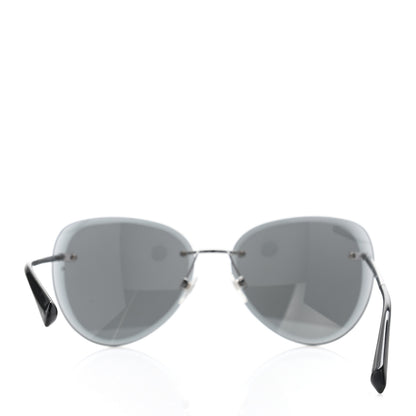 Chanel Mirrored Pilot Sunglasses 4239 Silver 5 of 10