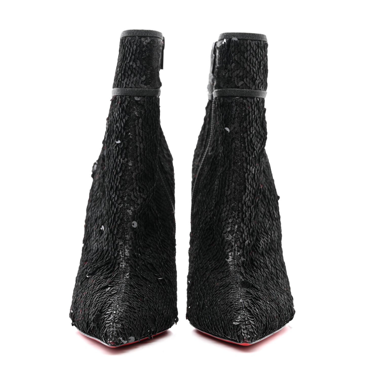 Calfskin Glitter Paillete Moulakate 100 Ankle Boot 35.5 Charbon