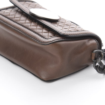 Bottega Veneta Nappa Intrecciato Border Sphere Flap Bag Brown 6 of 8