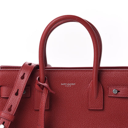 Saint Laurent Grained Calfskin Baby Sac De Jour Souple Red 12 of 12