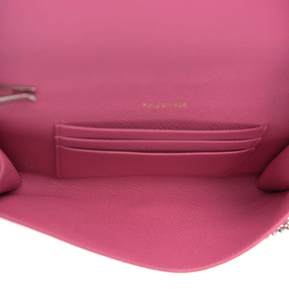 Balenciaga Signature Grained Calfskin Logo Ville Wallet on Chain Bubble Gum Black 5 of 9