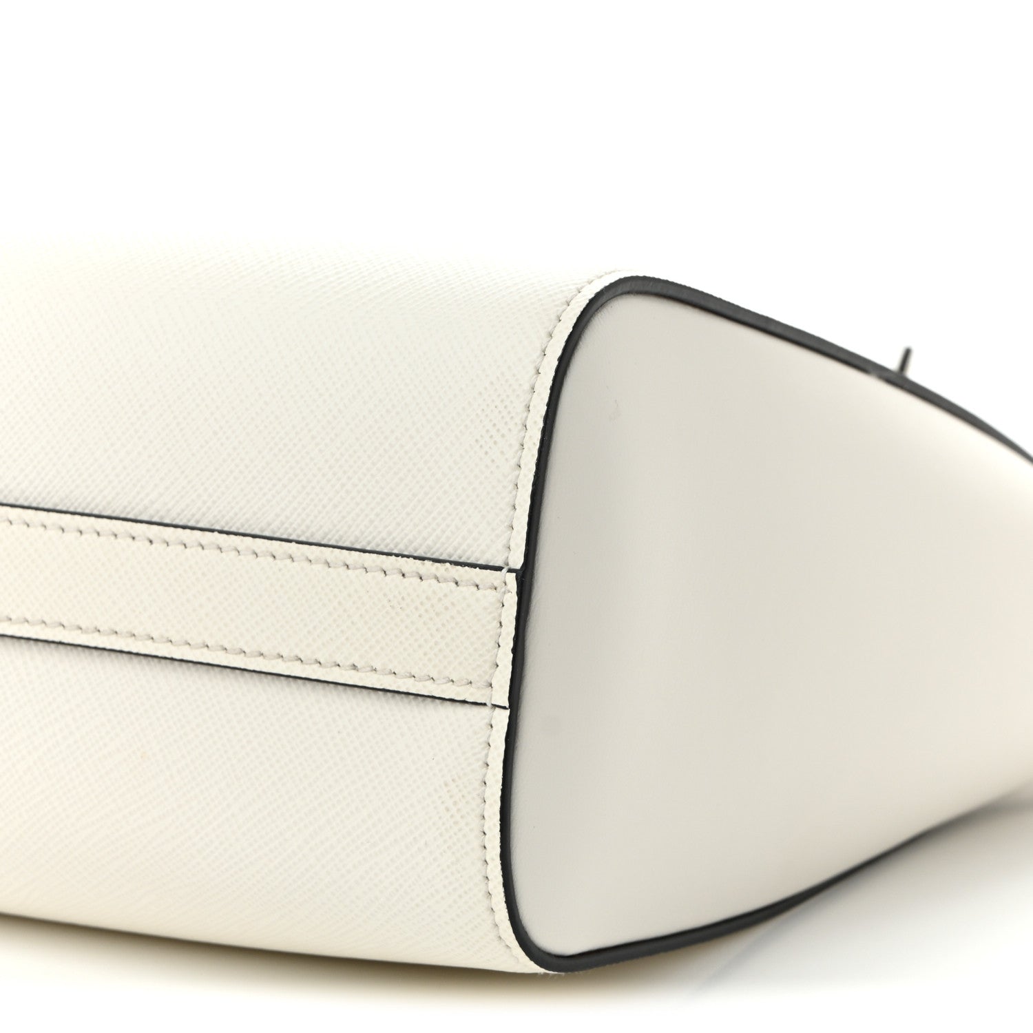 Prada Saffiano Soft Calfskin Zippered Tote White 9 of 9
