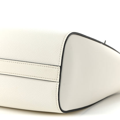 Prada Saffiano Soft Calfskin Zippered Tote White 9 of 9