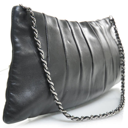 Chanel Lambskin Pleated Tassel Shoulder Bag Blak 2 of 9