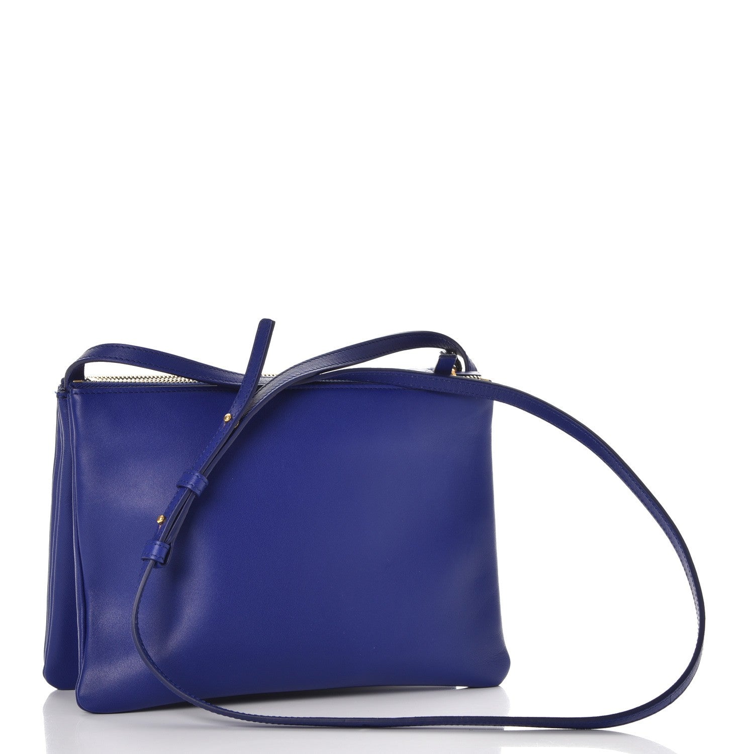 Celine Lambskin Large Trio Crossbody Bag Indigo 3 of 11