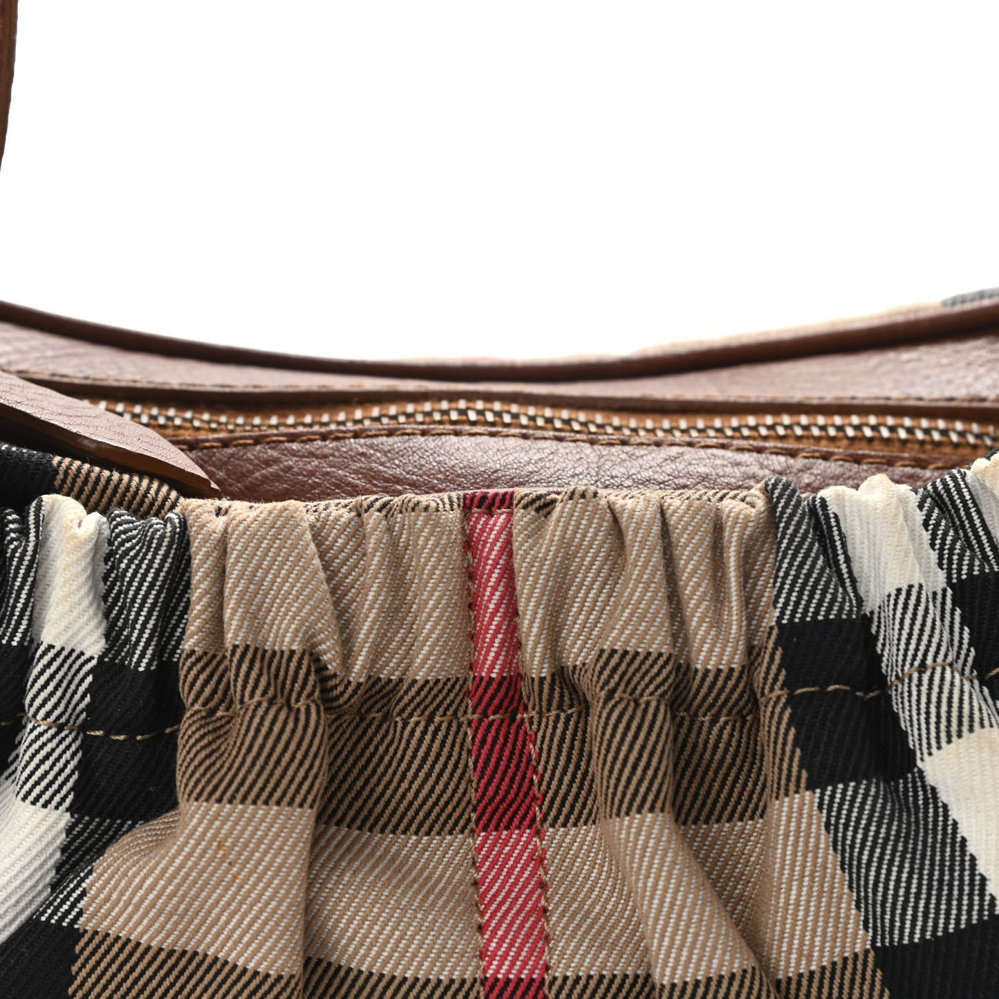 House Check Shoulder Bag Tan