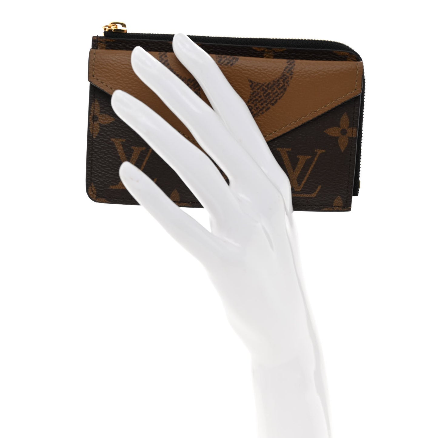 Reverse Monogram Recto Verso Card Holder Brown