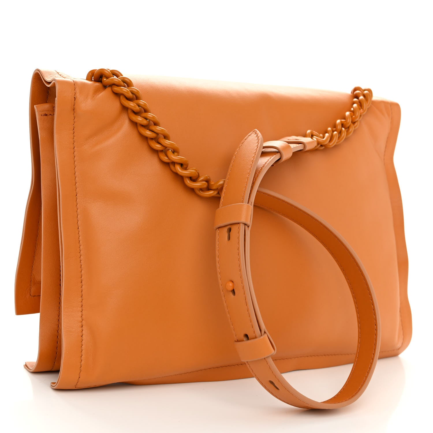 Salvatore Ferragamo Calfskin Small Viva Bow Shoulder Bag Orange 3 of 10