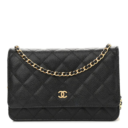 Chanel Caviar Quilted Wallet On Chain WOC Black 1 of 10