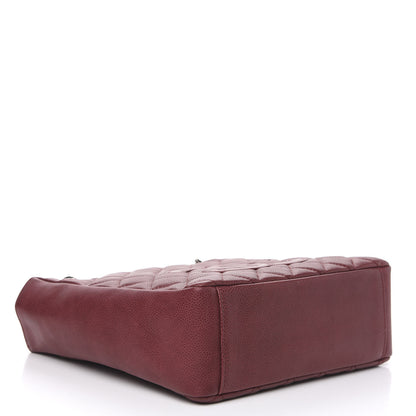 Chanel Caviar Quilted Petit Shopping Tote PST Burgundy 4 of 12