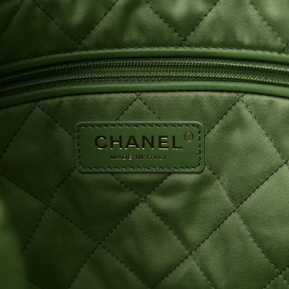 Chanel Shiny Caviar Quilted Small Chanel 22 Green 6 of 9