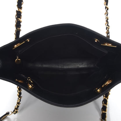 Chanel Lambskin CC Shopping Tote Black 5 of 12