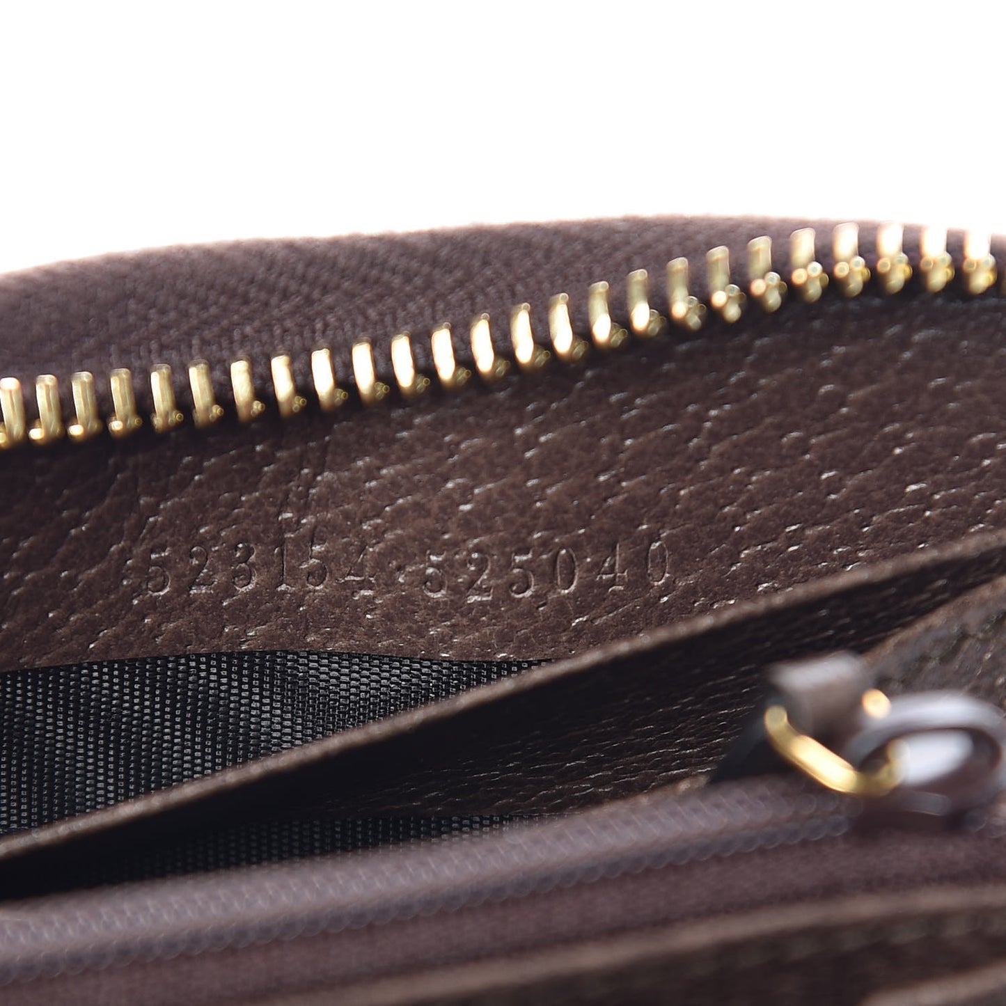 GG Supreme Monogram Web Ophidia Zip Around Wallet Brown