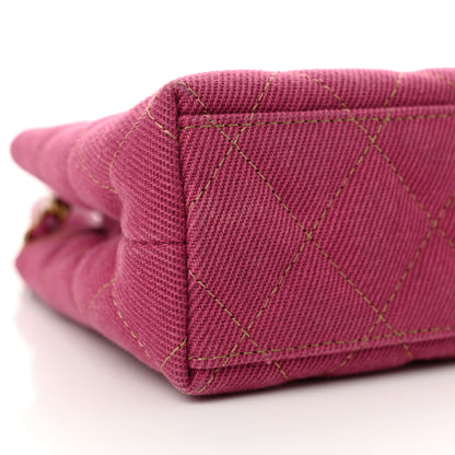 Chanel Denim Quilted Nano Kelly Shopper Fuchsia 9 of 15