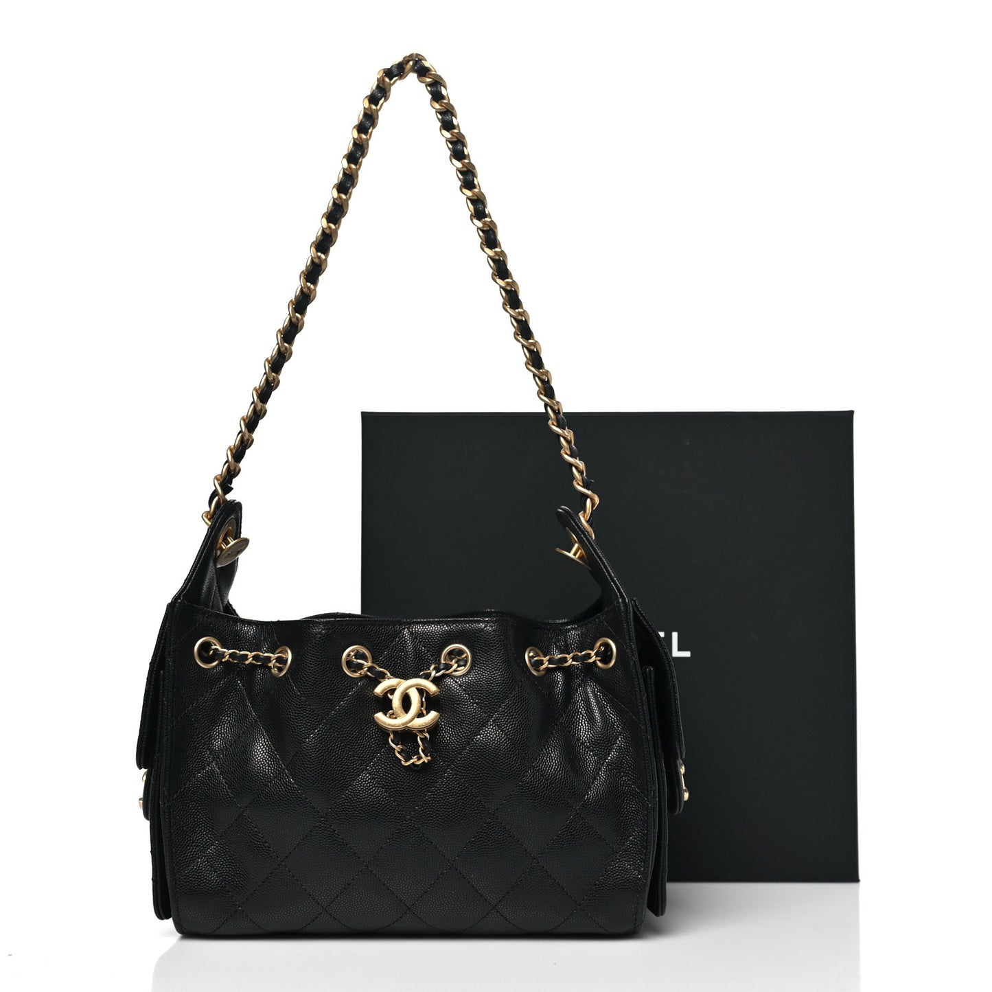 Caviar Quilted Mini Chanel 25 Handbag Black