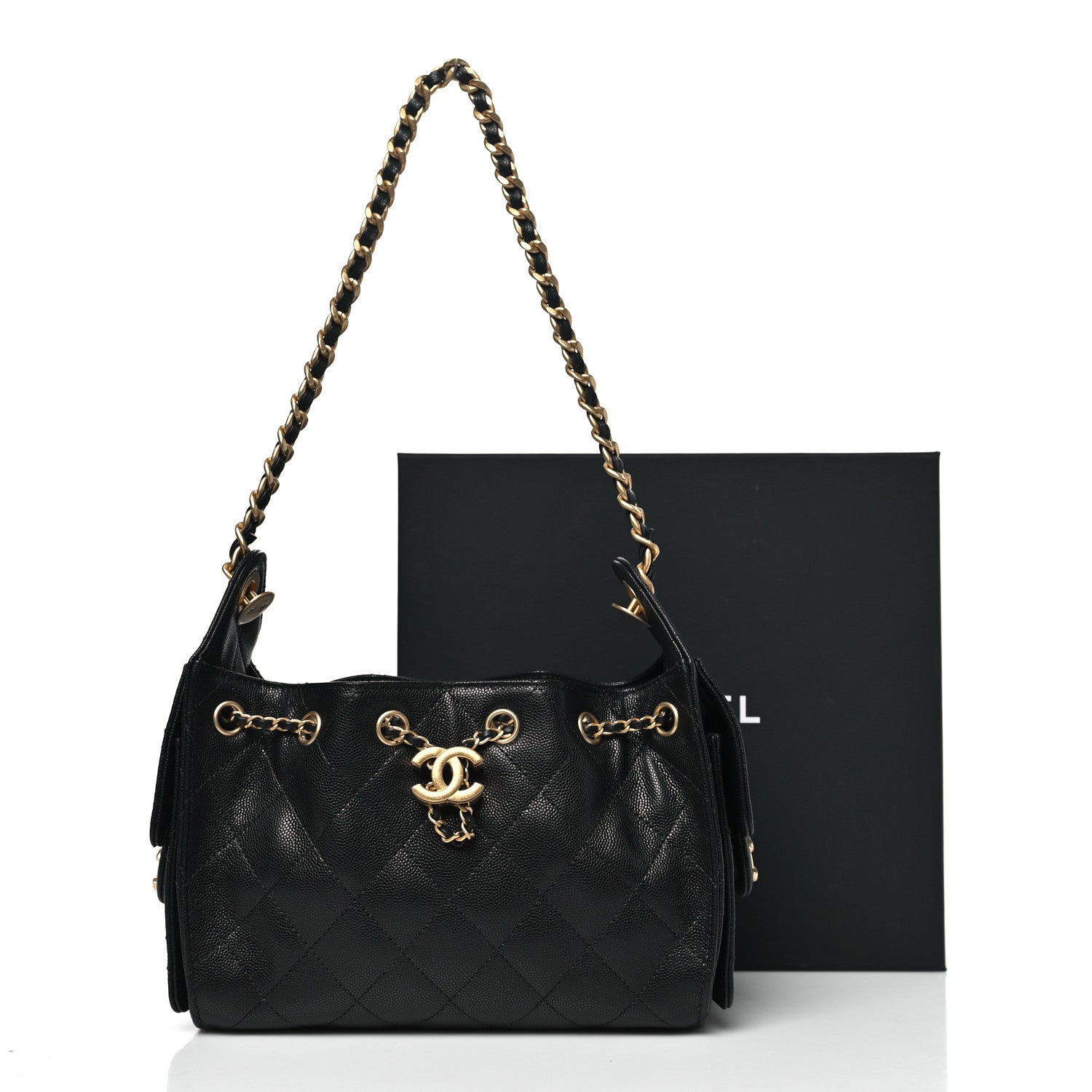 Chanel Caviar Quilted Mini Chanel 25 Handbag Black 11 of 11