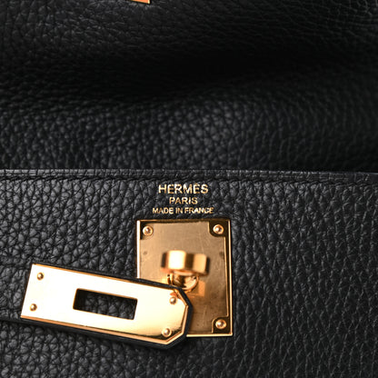Hermes Taurillon Clemence Kelly Ado Backpack Black 12 of 20