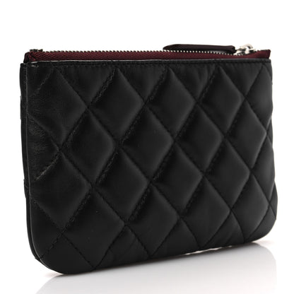 Chanel Lambskin Quilted Small Cosmetic Case Black 3 of 8