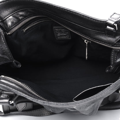 Burberry Shimmer Check Pilgrim Satchel Pewter 4 of 24