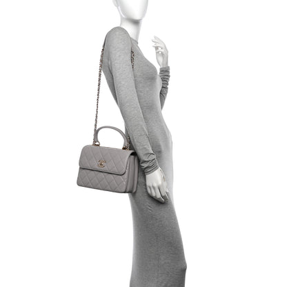 Chanel Lambskin Quilted Small Trendy CC Flap Dual Handle Bag Grey 2 of 11