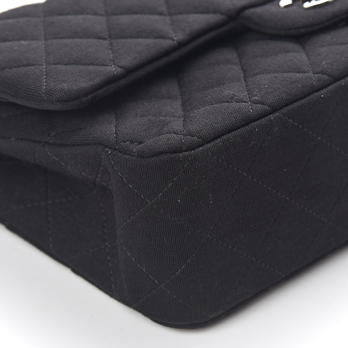 Jersey Quilted Medium Double Flap Black