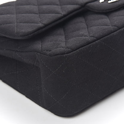 Chanel Jersey Quilted Medium Double Flap Black 9 of 11