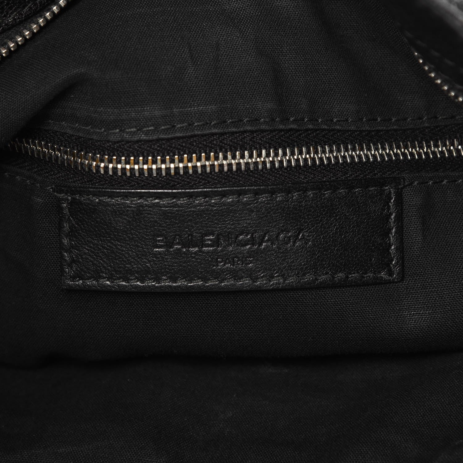 Balenciaga Chevre Silver Metallic Edge Hardware Velo Black 6 of 15