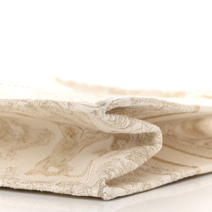 Christian Dior Canvas Embroidered Medium Dioriviera Toile De Jouy Book Tote Gold 10 of 15