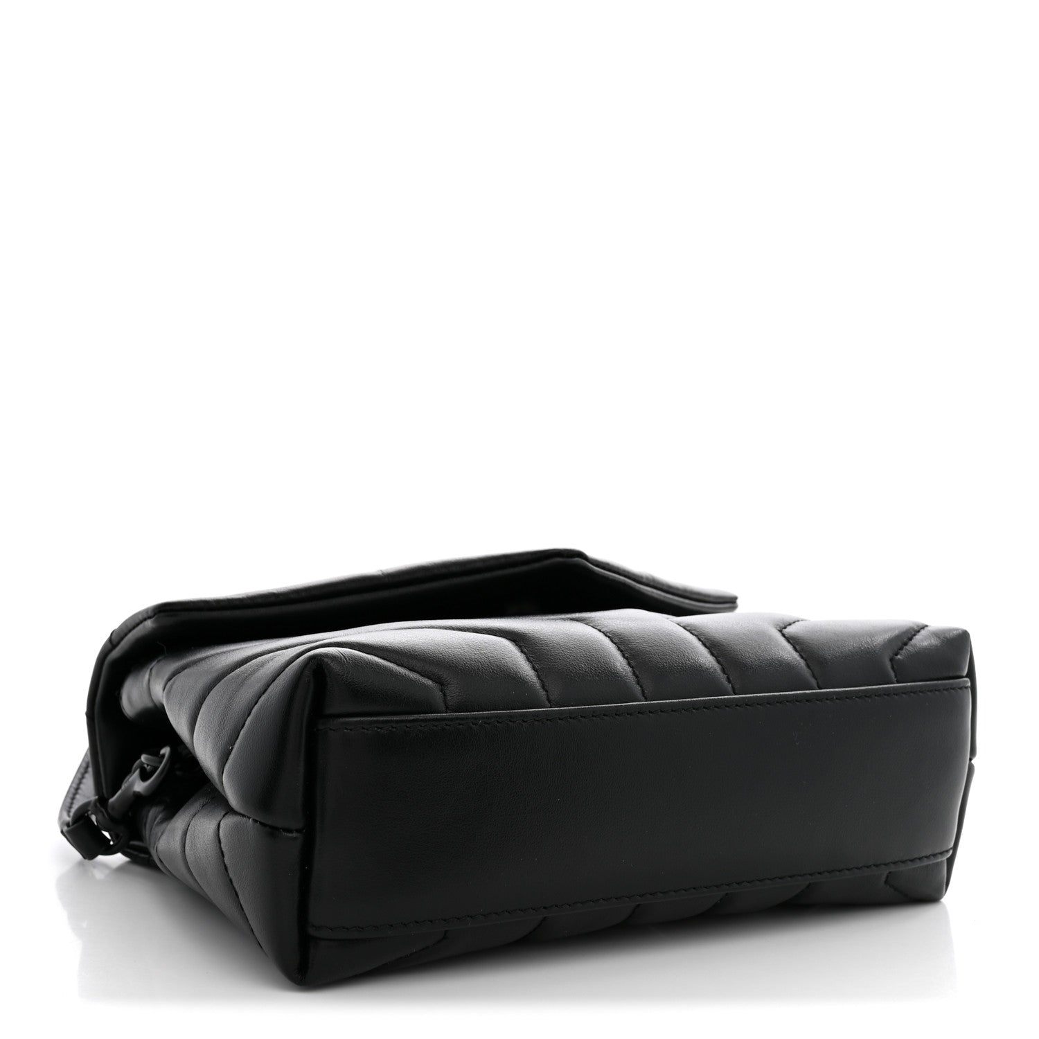 Saint Laurent Calfskin Y Quilted Monogram Monochrome Toy Loulou Crossbody Bag Black 3 of 10