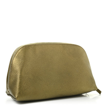 Chanel Metallic Goatskin Cosmetic Case Gold 3 of 8
