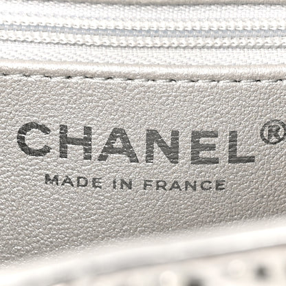 Chanel Mirror Calfskin Metallic Calfskin Quilted Nano Kelly Shopper Silvery 6 of 11