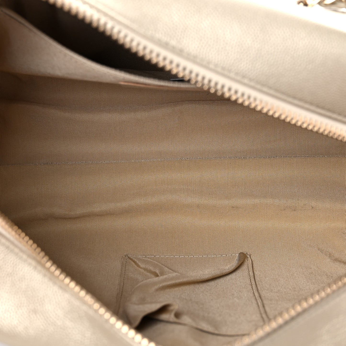 Caviar Iridescent Calfskin Duo Bowling Bag Black Light Gold