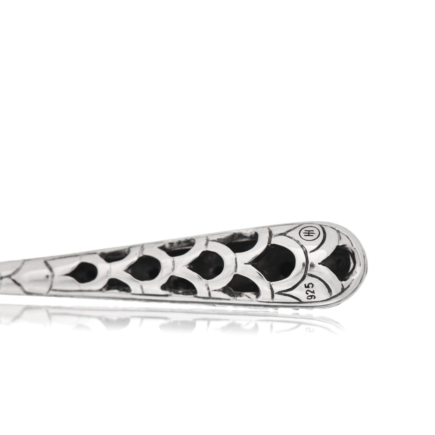 Sterling Silver Black Sapphire Naga Lava Drop Earrings