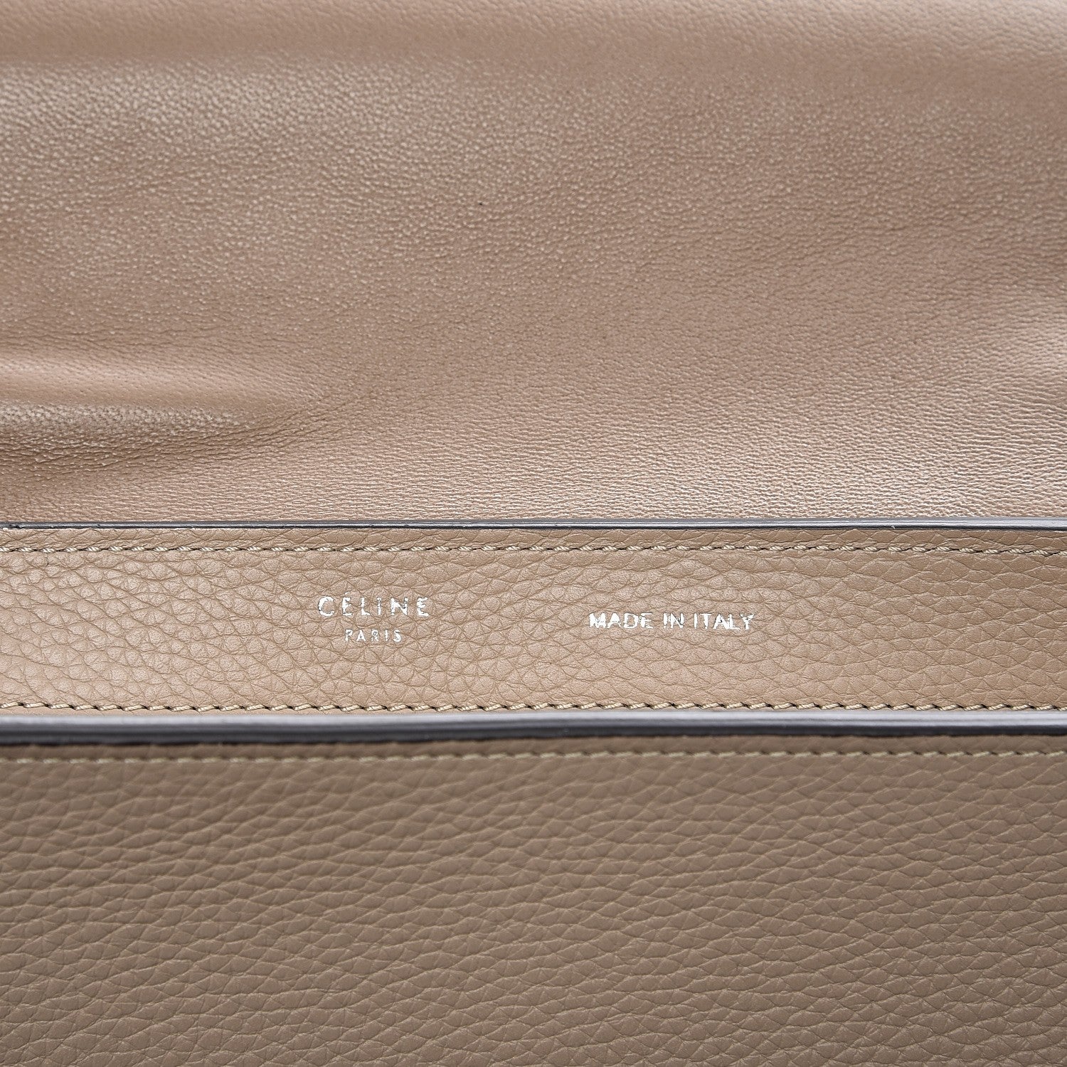 Celine Drummed Calfskin Suede Small Trapeze Dune 7 of 10