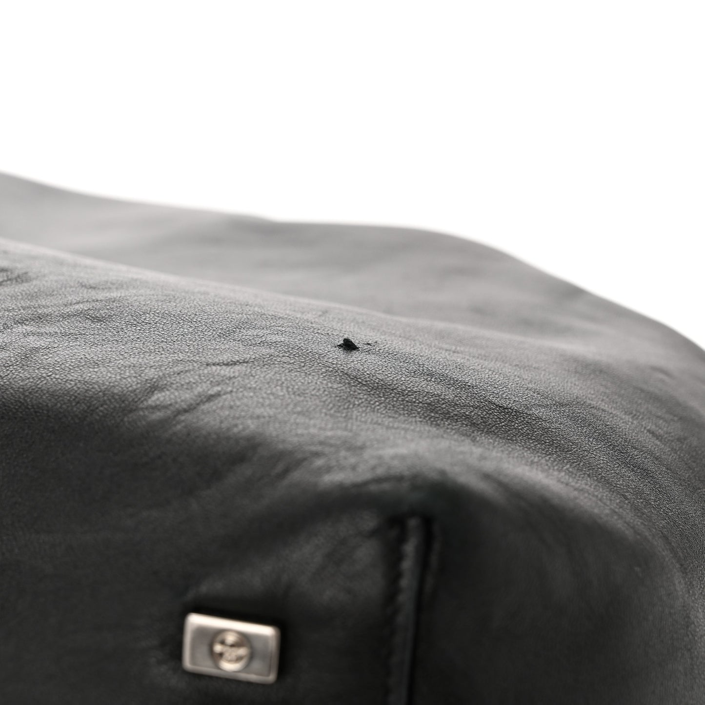 Calfskin Double Circle Bag Black