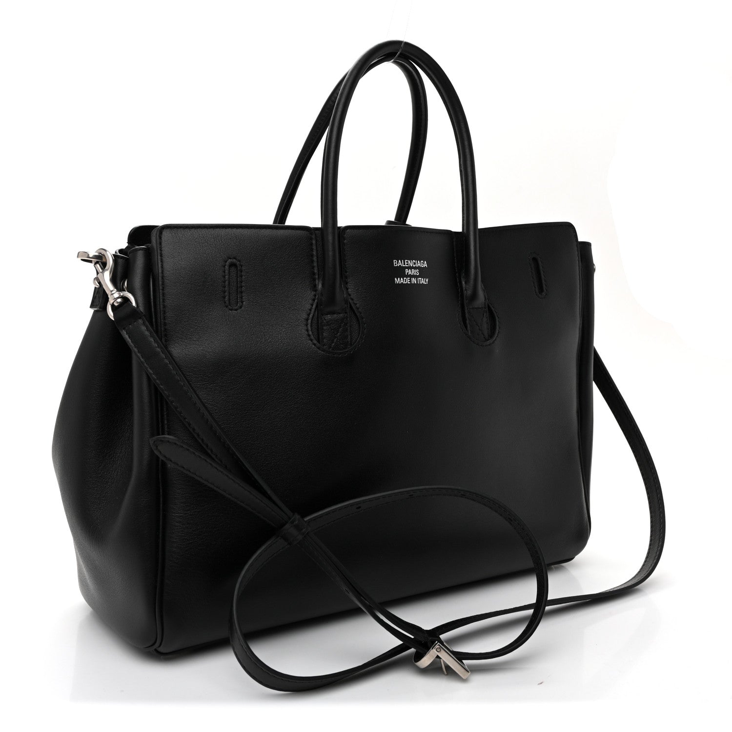Balenciaga Smooth Calfskin Small Bel Air Carry All Bag Black 3 of 9