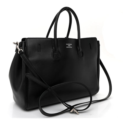Balenciaga Smooth Calfskin Small Bel Air Carry All Bag Black 3 of 9